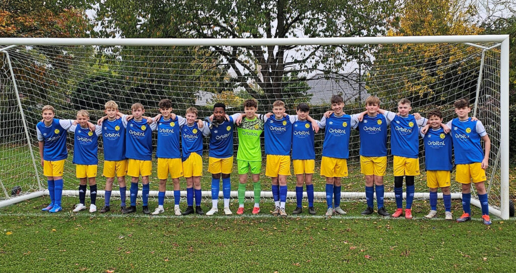 local Under-14 football team group shot